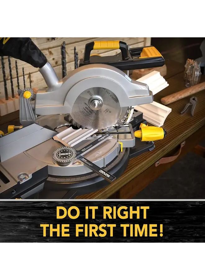 Mechanical Miter Saw Protractor With Laser Engraved Scales Rust Proof Angle Finder - Image 5
