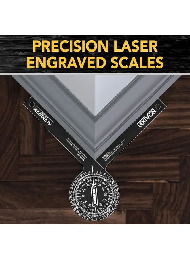 Mechanical Miter Saw Protractor With Laser Engraved Scales Rust Proof Angle Finder - Image 4
