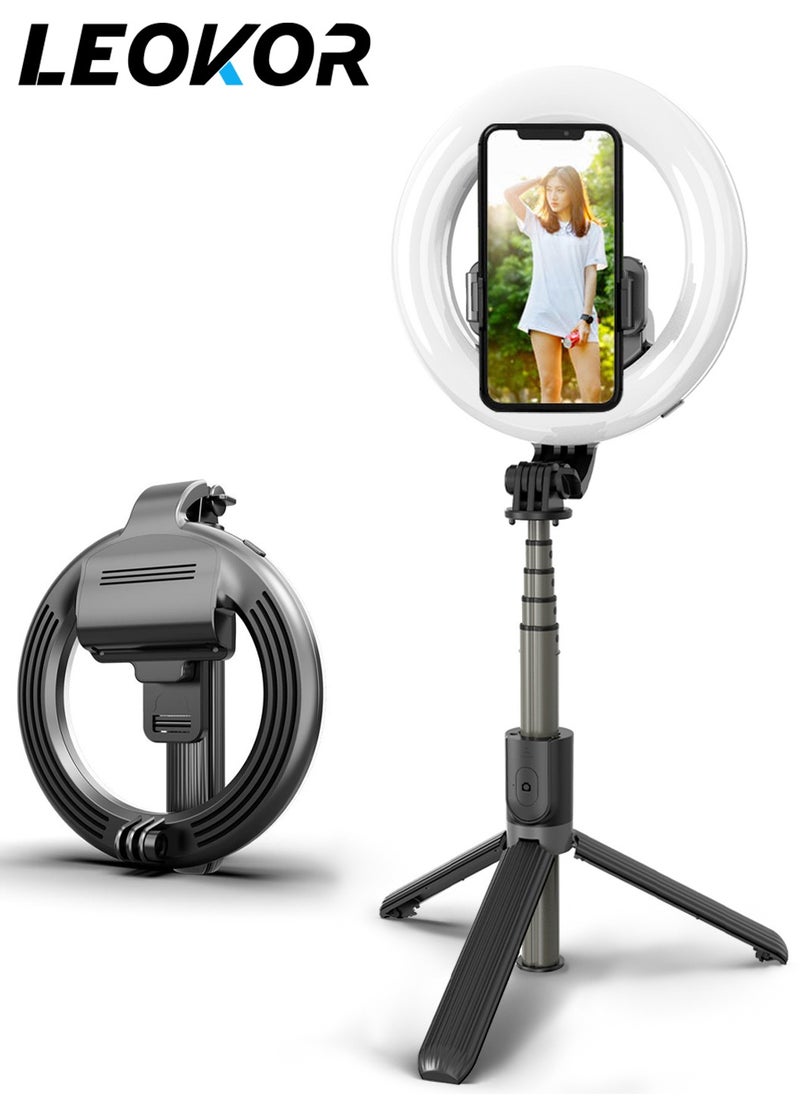 LEOKOR 5" Ring Light,Ring Light for Desk Video Recording,Desktop Laptop Light Ring Video Conference Zoom Lighting for Computer,Live Streaming,Video Call,Podcast White  - Image 1