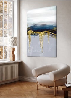 LOWHA Canvas Wall Art Stretched Over Wooden Frame with Abstract Painting  - Image 1