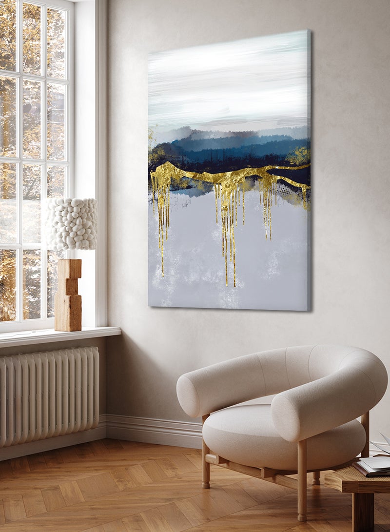 LOWHA Canvas Wall Art Stretched Over Wooden Frame with Abstract Painting - Image 1