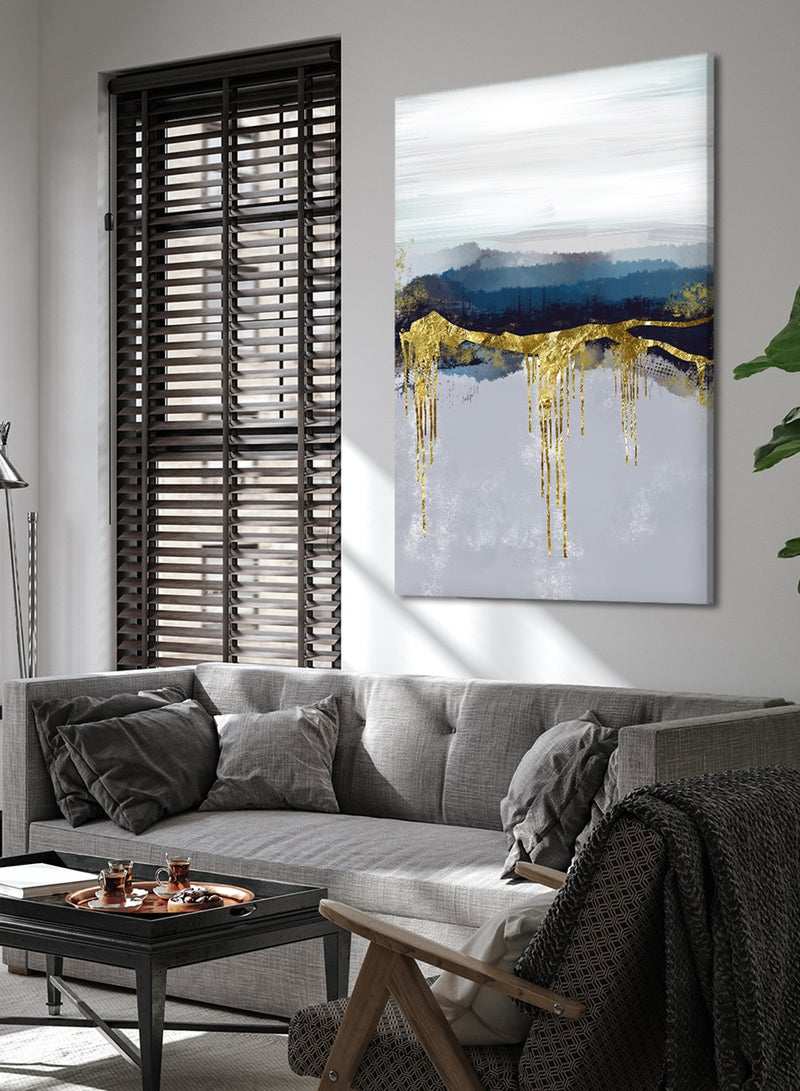 LOWHA Canvas Wall Art Stretched Over Wooden Frame with Abstract Painting - Image 3