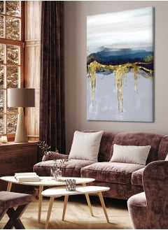 LOWHA Canvas Wall Art Stretched Over Wooden Frame with Abstract Painting  - Image 2
