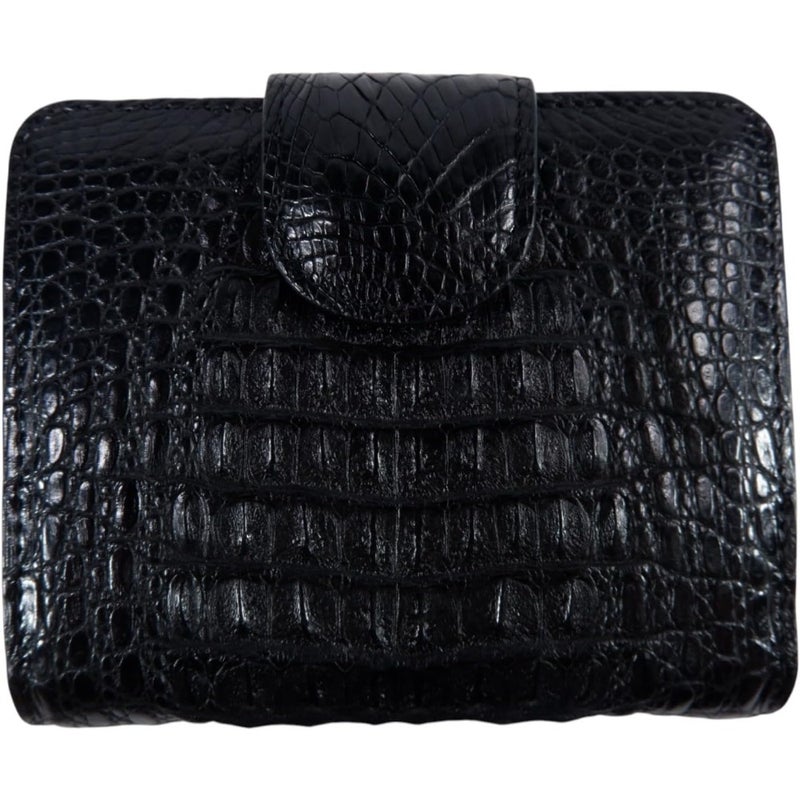 Genuine Caiman Crocodile Skin Leather Medium Zip Around Women's Clutch Wallet Coins Purse, Medium Coins Purse Clutch Wallet - Image 4