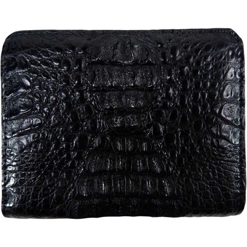 Genuine Caiman Crocodile Skin Leather Medium Zip Around Women's Clutch Wallet Coins Purse, Medium Coins Purse Clutch Wallet - Image 3