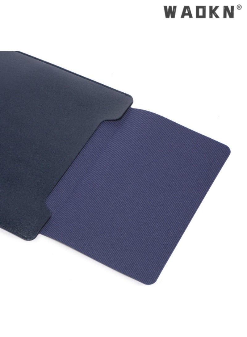 WAOKN Blue Laptop Sleeve for 13-13.3 inch Devices, Premium Leather Notebook Cover, Protective Tablet Case, Supply for Business and Travel Use， Wear-resistant, Scratch-resistant, and Waterproof Design  - Image 3