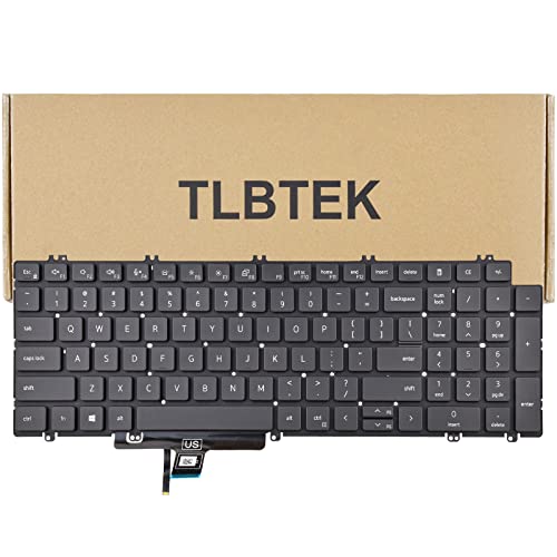 TLBTEK Backlight Keyboard Replacement Compatible with DELL Latitude 5520 5530 5521 5531 5540, Precision 3560 3570 3580 3561 3571Series Laptop P/N: N7N16 0N7N16 - Image 1