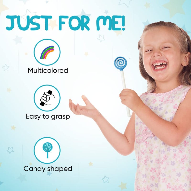 55Dental Kids Tongue Scraper or Cleaner Set â€“ BPA-Free Plastic Dental Scrapers Helps Freshen Bad Breath, Remove Gunk â€“ Multicolored with Easy-to-Grasp Handles and Brush Covers by 55Dental, Ages 2+ (Pink) - Image 3