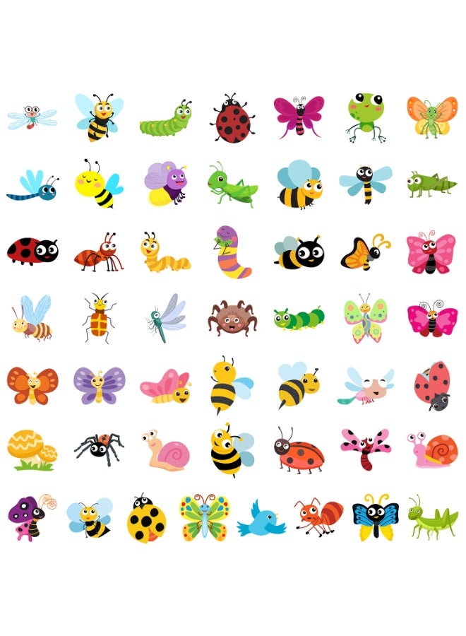 قوس قزح أورينبو ملصقات حشرات، 50 قطعة، مناسبة للأطفال والبالغين وهدايا حفلات أعياد الميلاد، ملصقات حشرات كرتونية لطيفة مقاومة للماء لأجهزة الكمبيوتر المحمول والكمبيوتر والأمتعة وزجاجات المياه ودفتر القصاصات ولوح التزلج - Image 2