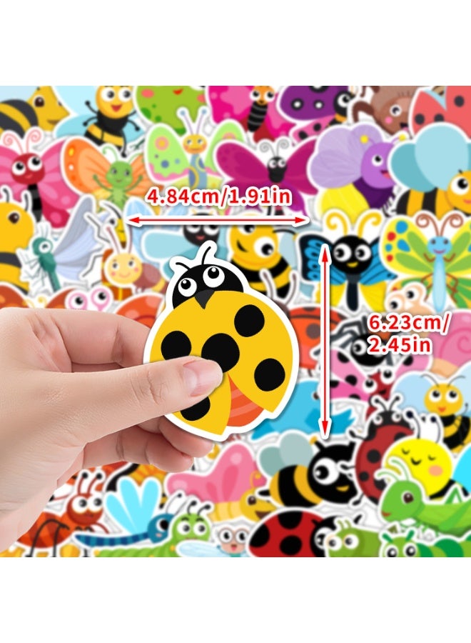 قوس قزح أورينبو ملصقات حشرات، 50 قطعة، مناسبة للأطفال والبالغين وهدايا حفلات أعياد الميلاد، ملصقات حشرات كرتونية لطيفة مقاومة للماء لأجهزة الكمبيوتر المحمول والكمبيوتر والأمتعة وزجاجات المياه ودفتر القصاصات ولوح التزلج - Image 5