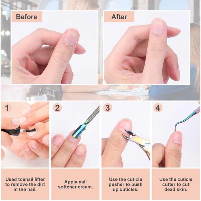 Cuticle Trimmer Cuticle Cutter Nippers Clippers - CLIPPER Remover Tool Professional Stainless Steel Cuticle Scissors Manicure Pedicure Tool for Fingernails Not Include Cuticle Pusher - Image 5