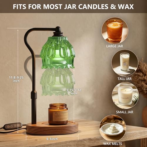 Fitrobust Candle Warmer Lamp with Timer and Wireless Remote Control, Dimmable Candle Warmer for Jar Candles, Vintage Wax Melts Warmer, Mothers Day Birthday Gift for Women, House Warming New Home Decor - Image 5