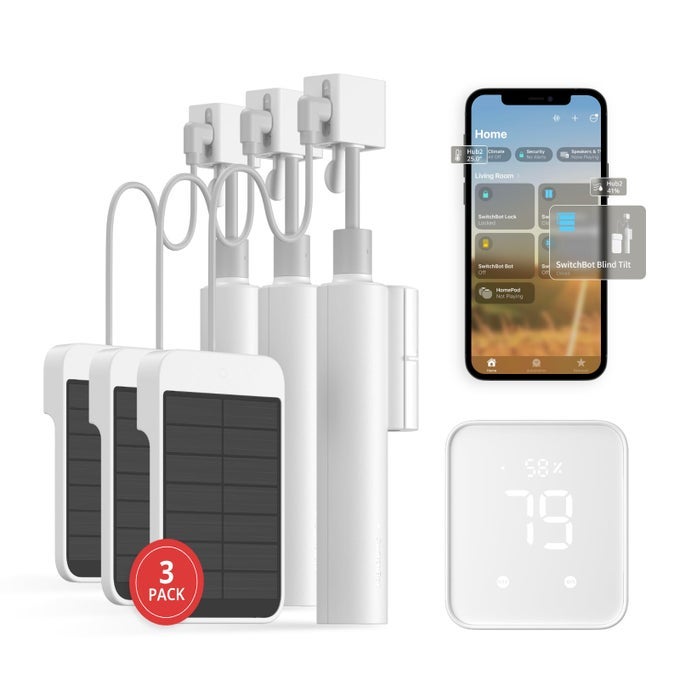 BLIND TILT AUTOMATIC BLIND OPENER 3PACK HUB 2 SMART MOTORIZED BLINDS WITH BLUETOOTHIR REMOTE CONTROL WIFI THERMOMETER HYGROMETER LIGHT SENSOR WORK WITH ALEXA GOOGLE HOME HOMEKIT