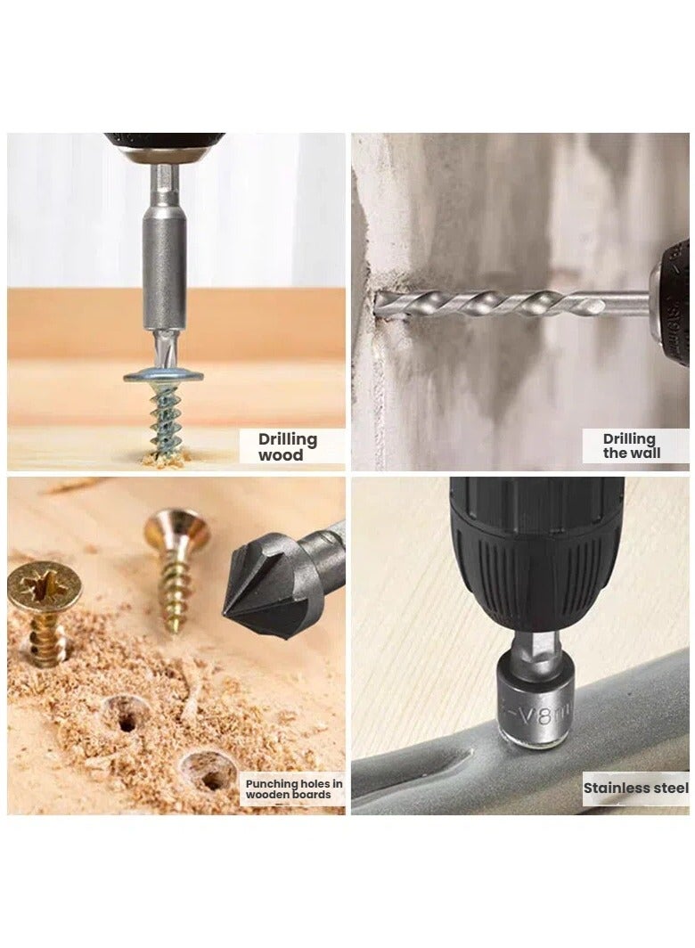 general 111pcs Tool Set Multifunctional Woodworking Tools Twist Drill Bits and Wood Drill Bits - Image 2