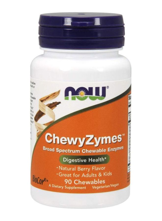 Now Foods ChewyZymes Dietary Supplement - 90 Chewables - Image 1