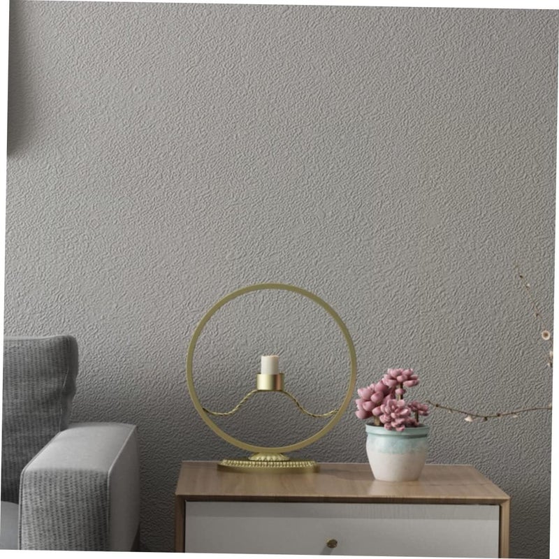 klarako 2pcs Decor Without A Golden Table Dining for Creative Candle Round Candlestick Ornament Style Decoration Exquisite Restaurant Vintage Iron Holder Home Retro Desktop - Image 2