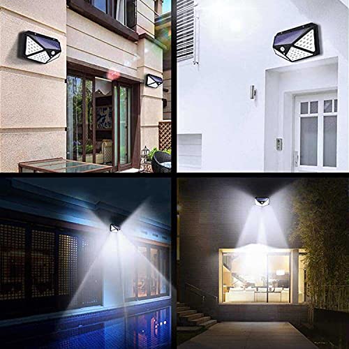 SUNET 100-LED Motion Sensor Outdoor Light IP65 Waterproof Wireless Led Solar Outdoor Lights Bright for Backyard Garden Fence Patio Front Door Garage Deck Pathway Porch - Image 2
