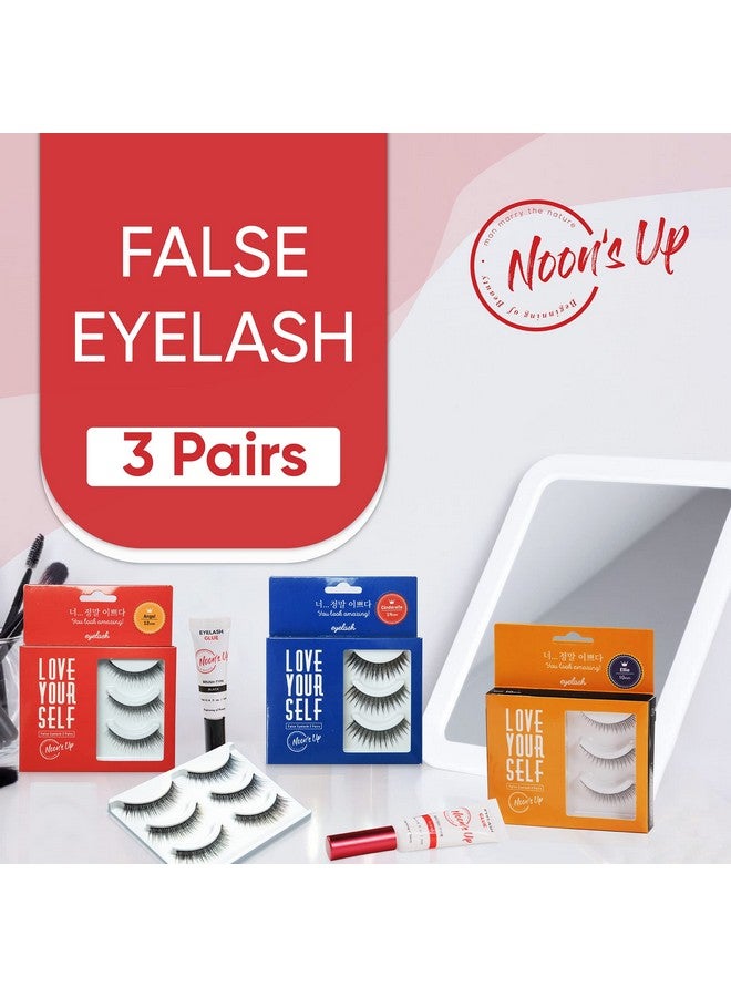 NOON'S UP [Noon’S Up Love Yourself False Eyelash 3 Pairs] Glue Is Not Included!! Eyelash, Fake Eyelash, Eye Lashes, Eyebrow Growth, Dramatic Lashes, Lashes With Glue (May) - Image 3