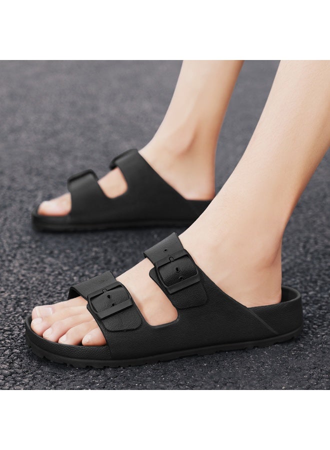 NIBEMINENT Casual Fashionable Men's Slippers Summer Home Use One-Piece Cool Slippers Men's Classic Moccasins - Image 2