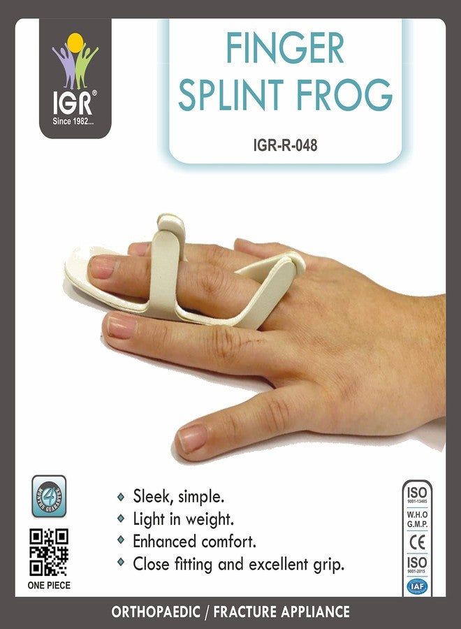 IGR جبيرة إصبع على شكل ضفدع | جبيرة إصبع على شكل ضفدع للرجال والنساء لتثبيت الأصابع المصابة، مع حشوة مريحة - قطعة واحدة - Image 2