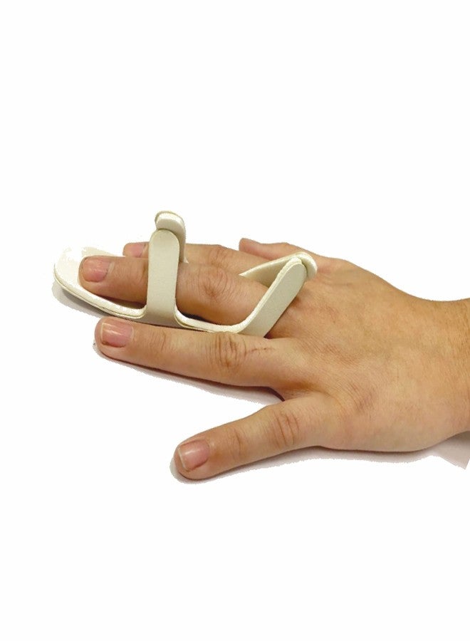 IGR جبيرة إصبع على شكل ضفدع | جبيرة إصبع على شكل ضفدع للرجال والنساء لتثبيت الأصابع المصابة، مع حشوة مريحة - قطعة واحدة - Image 1