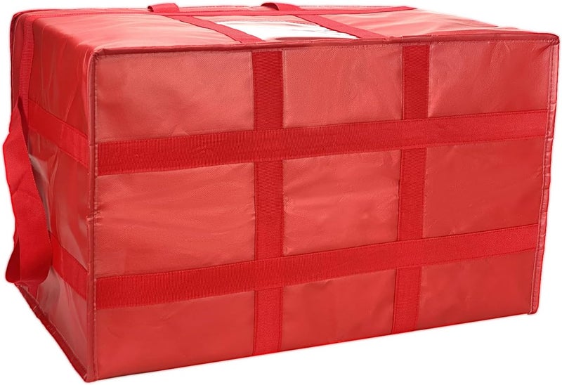 Yalin XXXL Large Insulated Cooler Bag, Styrofoam Cooler of Keep Food Hot or Cold, Reusable Double Zipper Food Delivery Bag for Grocery Shopping, 23" W x 15" H x 14" D (Red, 3XL (Pro)) - Image 5
