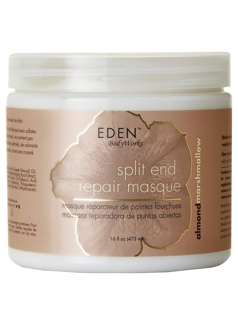 eden bodyworks EDN ALMOND MARSHMALLOW SPLIT END REPAIR MASQUE 16oz - Image 1