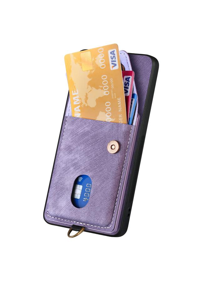 اس-توب جراب هاتف Honor X9b بتصميم محفظة بطاقات عتيقة من الجلد القابل للطي مع حزام - Image 4