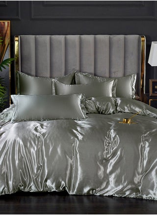 GOOTOY 4-Piece Duvet Cover Set, Quilt Cover Set, Soft Touch & Comfortable, Imitated Silk Fabric, Polyester Fabric, with Fitted Sheet, 2.0m Bed - pzsku/ZDBFE73B09D95B9A70AE9Z/45/_/1733470174/b9f98d0b-3b1e-4951-b799-0ce697c0f7f9
