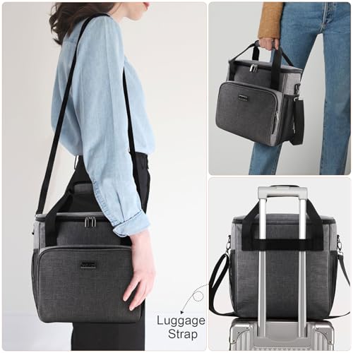 BAGLHER Coffee Maker Travel Bag Compatible with Keurig K-Slim, Keurig K-Supreme or Other Accessories, Portable Coffee Maker Case with Shoulder Strap for Travel, Grey - Image 5
