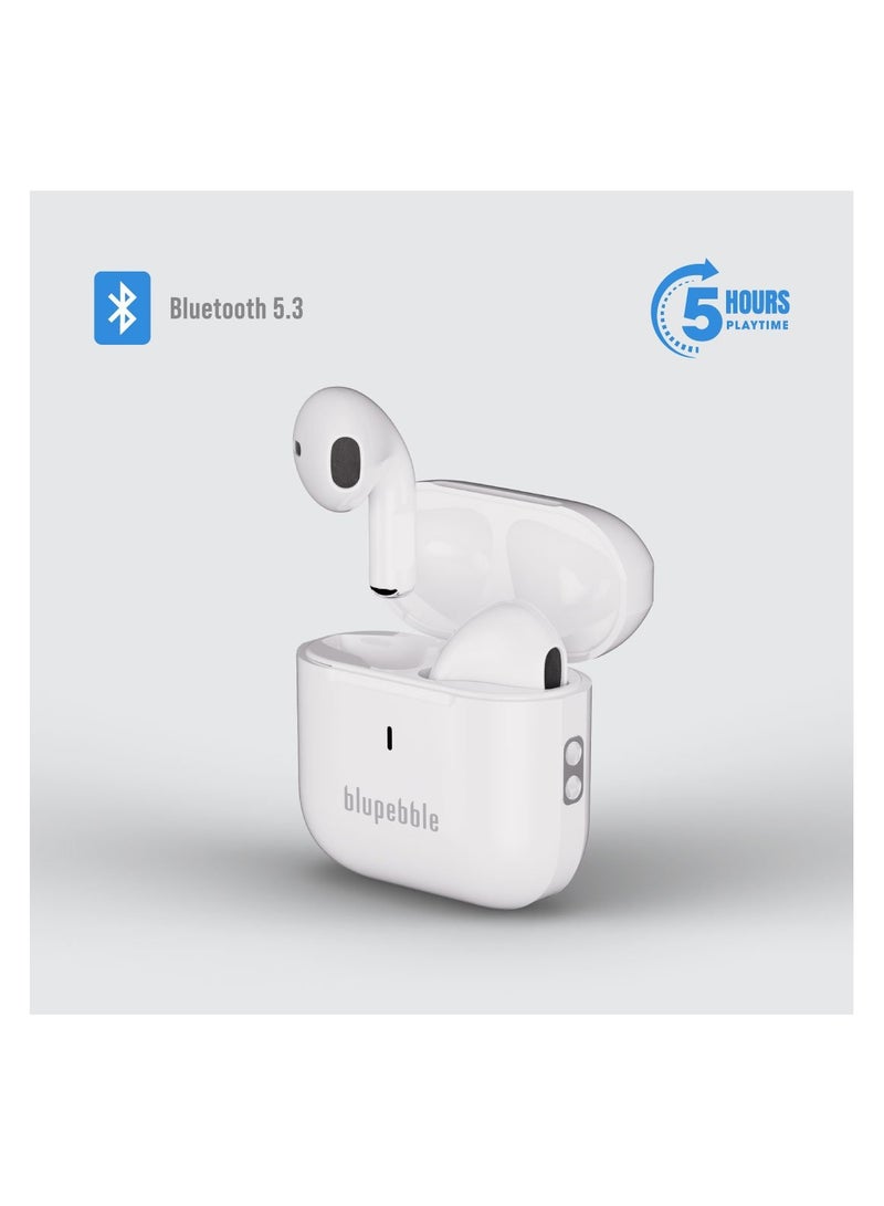 Blupebble Tuneflow True Wireless Earbuds - White - Image 2