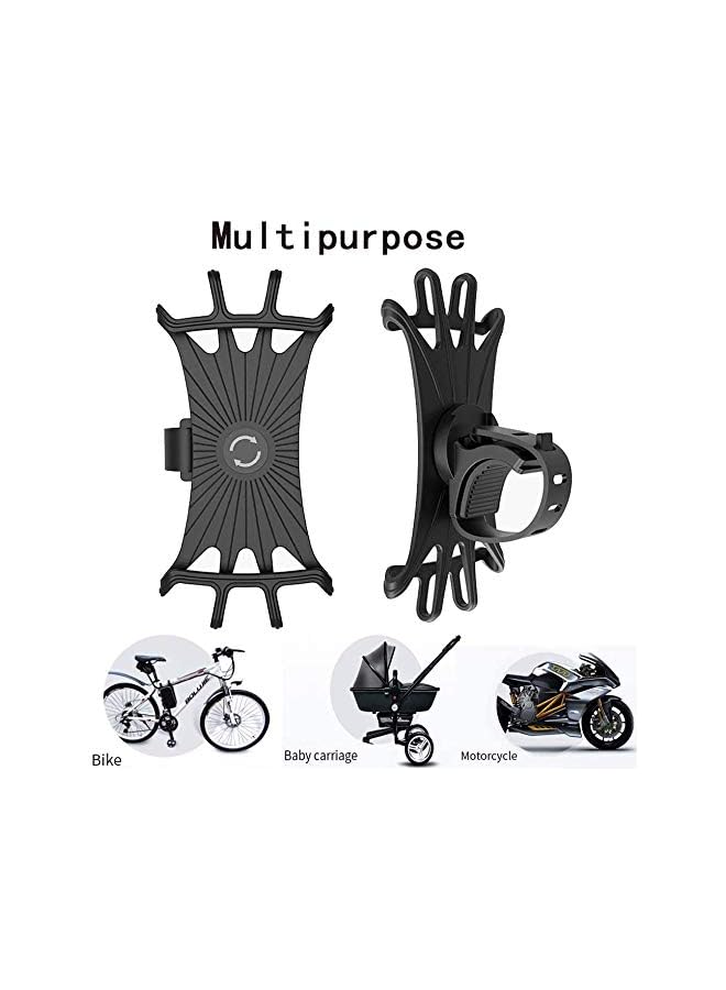 Zaboon 360 Degree Bike Phone Mount, Motorcycle Phone Mount, Anti Shake Silicone Bicycle Phone Holder, Universal Handlebar Holder For Iphone 11 Pro Max/X/Xs Max/Xr/8/8 Plus, Samsung S20/S10/S10E - Image 3