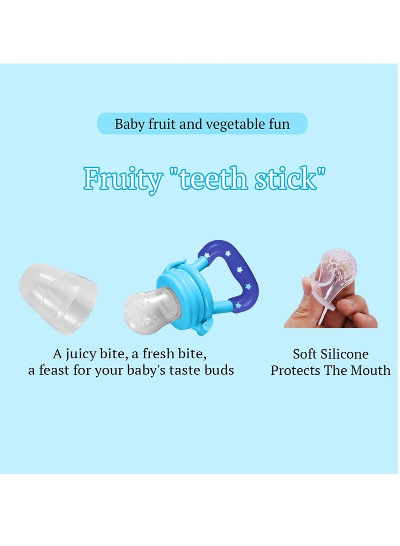 5pcs Baby Food Feeder Fruit Food Silicone Nipple Teething Toy- Reusable Pacifier for Aching Gums, Introduce Tasty Fruits to Your Little One's Diet, BPA-Free - Image 5
