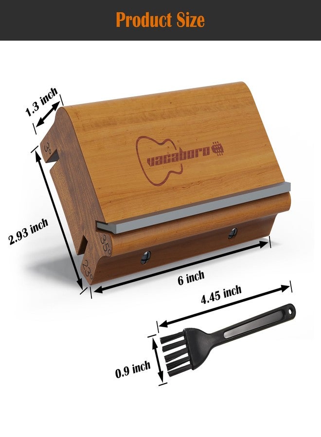 Vacaboro 3/23/35 Degree Fret End Beveling File, 3 in 1 fret file - Guitar Bass Fret End Dressing, Guitar Fret Crowning End Bevel File Luthier Tools for Rounding, Shaping and Deburring Frets Sprouts - Image 2