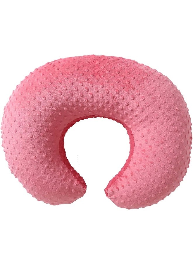 QUENESS Nursing Pillow and Positioner, Breastfeeding, Bottle Feeding, Baby Sitting Support with Removable Ultra Soft Cover, Tummy Time Support for Baby Boys and Girls (StrawberryRed) - Image 3