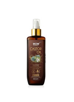 Castor Oil, Cold Pressed For Hair, Nails, Eyebrow, and Eyelash Growth For Women and Men, Intense Moisturizer For Dry Hair & Skin, Rapid Eyelashes Boost, 100% Pure Castor Oil, Hexane F