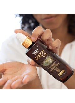WOW Skin Science Castor Oil, Cold Pressed For Hair, Nails, Eyebrow, and Eyelash Growth For Women and Men, Intense Moisturizer For Dry Hair & Skin, Rapid Eyelashes Boost, 100% Pure Castor Oil, Hexane F  - Image 3
