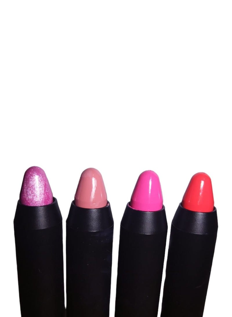 Lip Stick 4 Colors Set for Girls With Lip Balm And Protection From Cracks - Image 2
