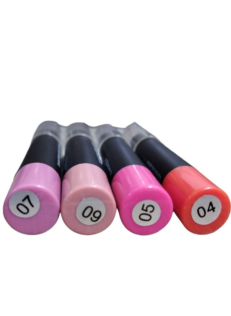 Lip Stick 4 Colors Set for Girls With Lip Balm And Protection From Cracks - Image 3