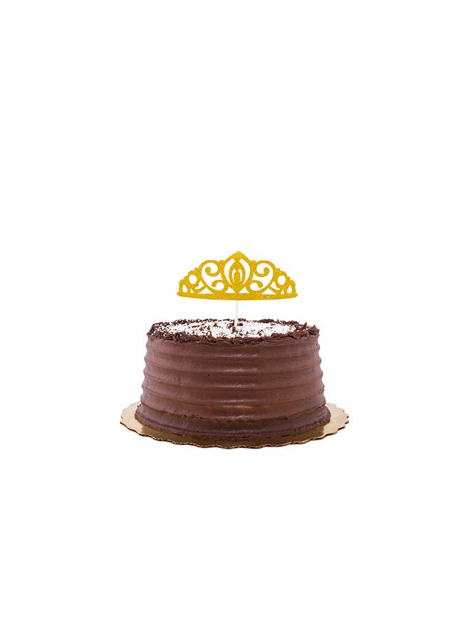 Restaurantware Restaurantware-Top Cake 8 x 3.8 Inch Cake Toppers, 100 Tiara Cake Toppers - Glitter Details, Birthdays, Gold Paper Party Cake Toppers, Baby Showers, Weddings, Baby Showers And More - Image 2