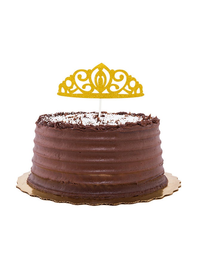 Restaurantware Restaurantware-Top Cake 8 x 3.8 Inch Cake Toppers, 100 Tiara Cake Toppers - Glitter Details, Birthdays, Gold Paper Party Cake Toppers, Baby Showers, Weddings, Baby Showers And More - Image 4