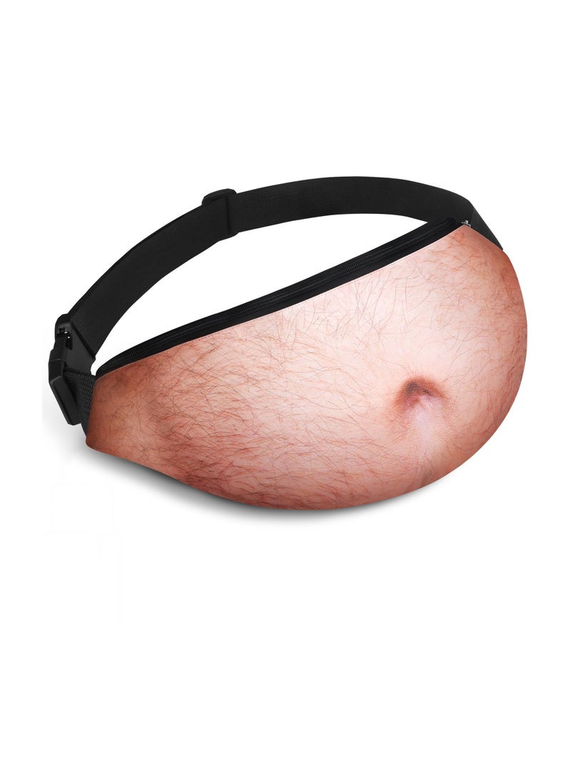SOLARAE Funny White Elephant Gifts, Beer Belly Fanny Pack Gag, Gift Hairy Belly Bag, Hilarious Stocking Stuffers, Funny Gag Gifts, for Men, Coworkers, Friends, Dad, Grandpa, Grandma, Women, for Parties(1Pack) - Image 1