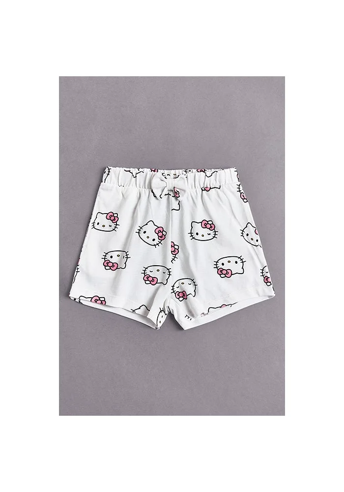R&b 2 Pack Hello Kitty Printed Shorts with Elastic Waist