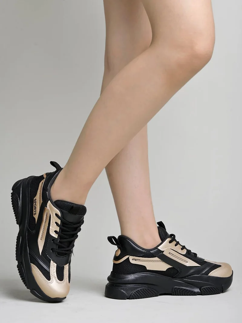 شوتوبيا Women's Fashion Chunky Sneakers –  Mesh Running Shoes with  Detail, Lightweight Breathable Trainers for Walking, Gym, Casual