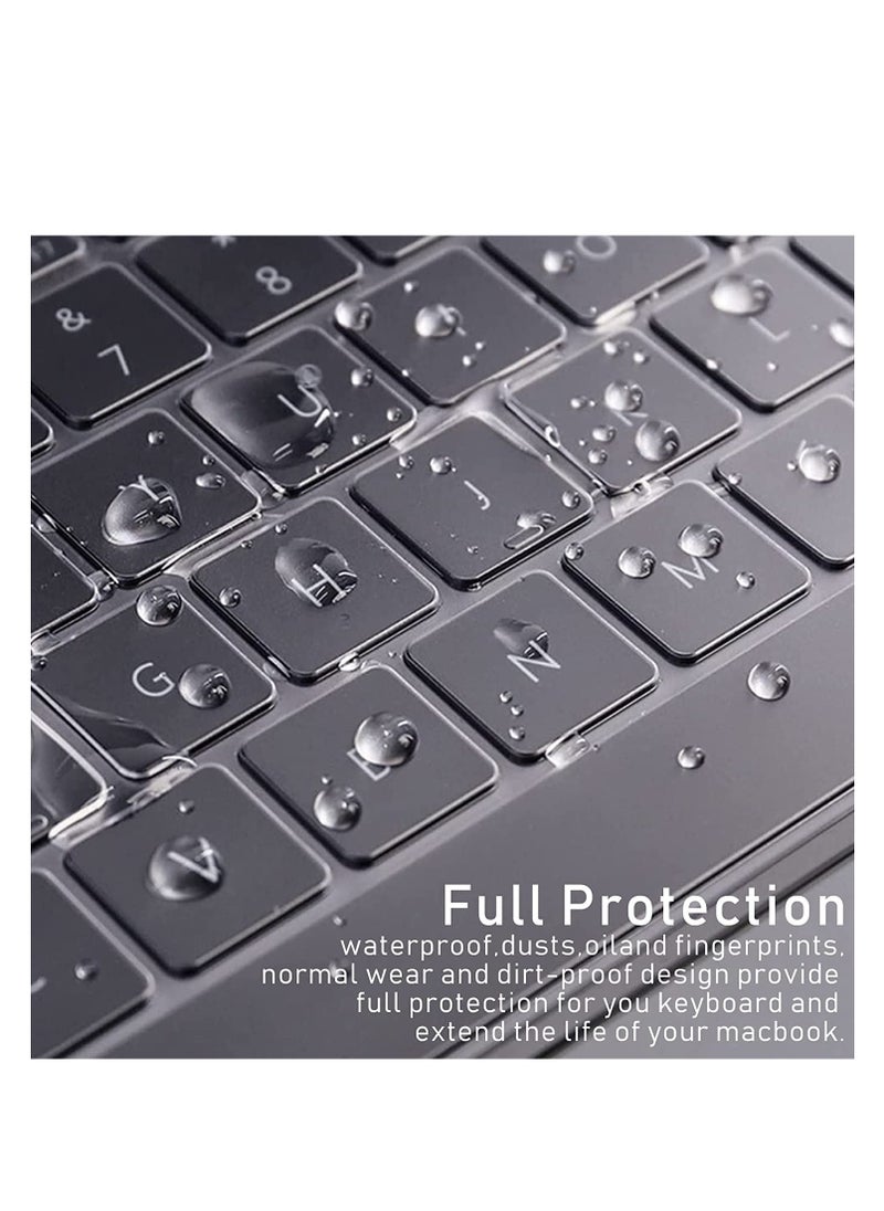 Generic Premium Keyboard Cover Skin Ultra Thin for MacBook Air 15 M4 M3 M2 (A3241 A3114 A2941), Air 13.6 (A3240 A3113 A2681) 2024-2021, Pro 14 16 M4 M3 M2 M1 (A3112 A3401 A3185 A2918 A2992 A2779 A2442 A3403  - Image 4