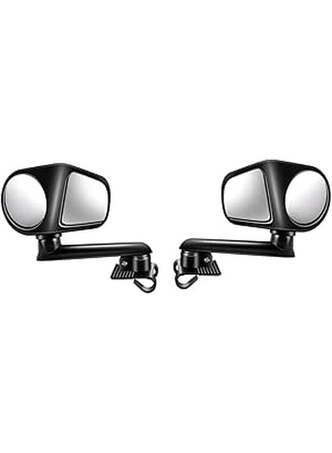 Wide Angle Blind Spot Mirror Set 2Pcs 360 Degree Adjustable Rearview Safety - Image 1