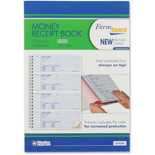 Rediform Formguard Money Receipt Book, 2.75 x 7 Inch, 4x100 Receipts (8L808R) - Image 2