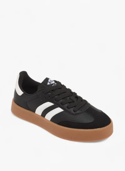 Lee Cooper Womens Panelled Ankle Sneakers With Lace-Up Closure