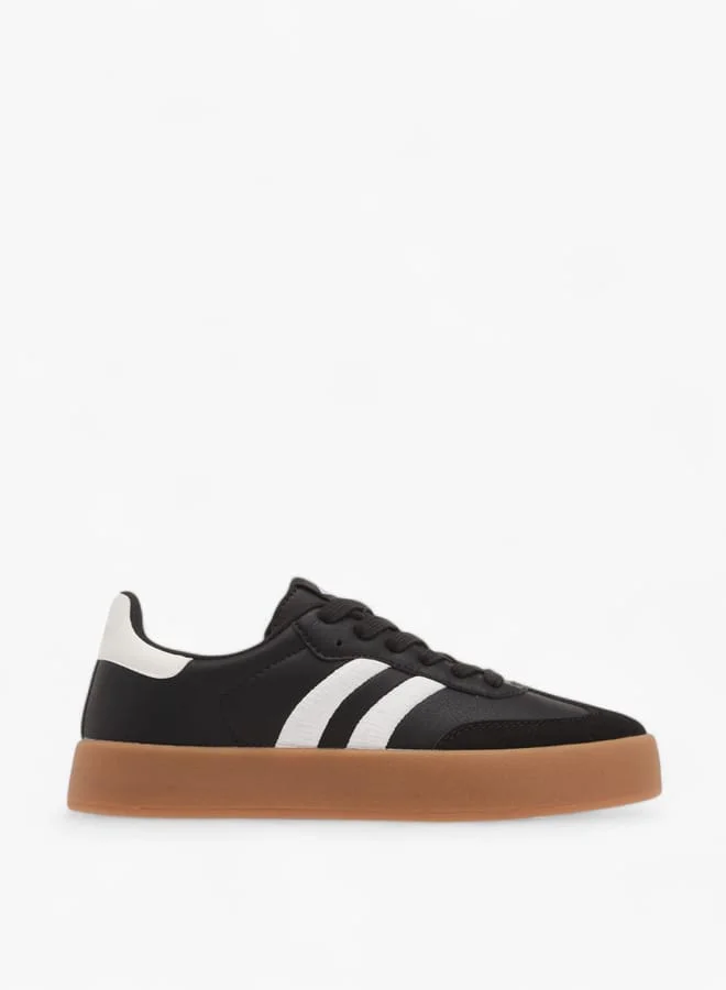 Lee Cooper Womens Panelled Ankle Sneakers With Lace-Up Closure