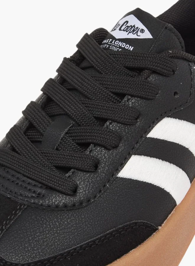 Lee Cooper Womens Panelled Ankle Sneakers With Lace-Up Closure